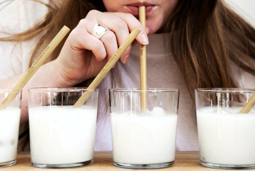 drinking glasses of milk